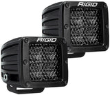Rigid Industries D Series PRO Midnight Edition - Spot - Diffused - Pair 202513BLK