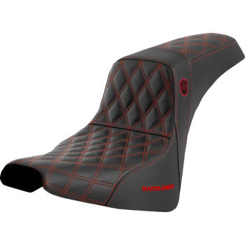 SADDLEMEN Pro Series SDC Performance Seat - without Backrest - Red Stitch - FXBB/FXST '18-'23 SC81830RED