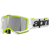 ALPINESTARS GOGGLES Goggle Vision 8 Wrdmrk Wht/Ylw Fl/Mir Sil 5101325-2501