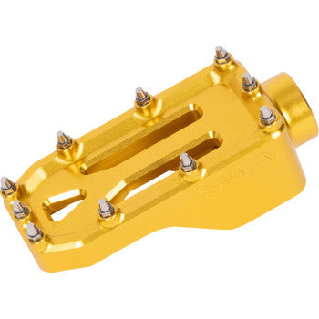 THRASHIN SUPPLY CO. Aggressor Brake Pedal - Gold - Touring TSC-2221-5