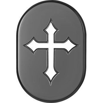 FIGURATI DESIGNS Antenna Cover - Left Rear Fender - Cross - Black FD41-AC-BLK-LT
