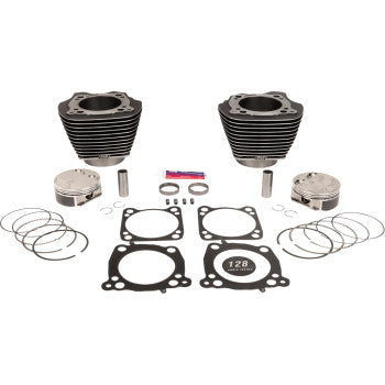 S&S CYCLE Cylinder Kit - 4.500" Stroke - Black Granite w/Highlights - M8 910-0733A