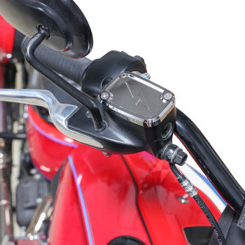 THRASHIN SUPPLY CO. Master Cylinder Cover - Brake - Front - Chrome TSC-3176-3