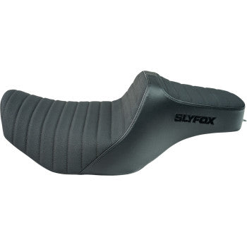 SLYFOX Highnoon Seat - Vinyl - Classic Stitch - Black Logo - FLH/FLT '23-'24 4704A-SlyFox