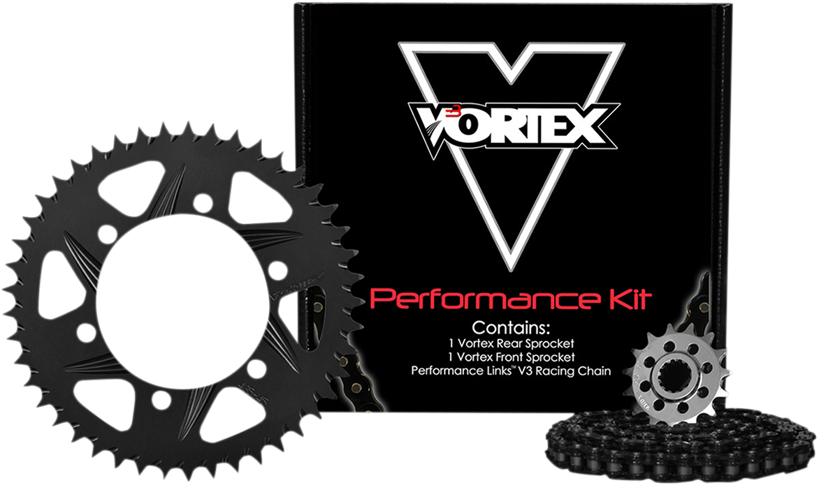 VORTEX Chain and Sprocket Kit - HFRA - Black - Kawasaki Ninja ZX-10R CK6296