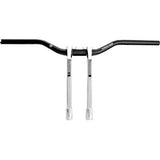 PERFORMANCE MACHINE (PM) Phatbar & Riser Kit - Internal Wiring/Gauge Mount Holes - 11-1/2" - Chrome 0208-2197M-CH