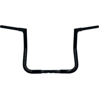 FAT BAGGERS INC. 1-1/4" EZ Install Flat Top Handlebar - Reduced Reach - 13" - Black 745013-B