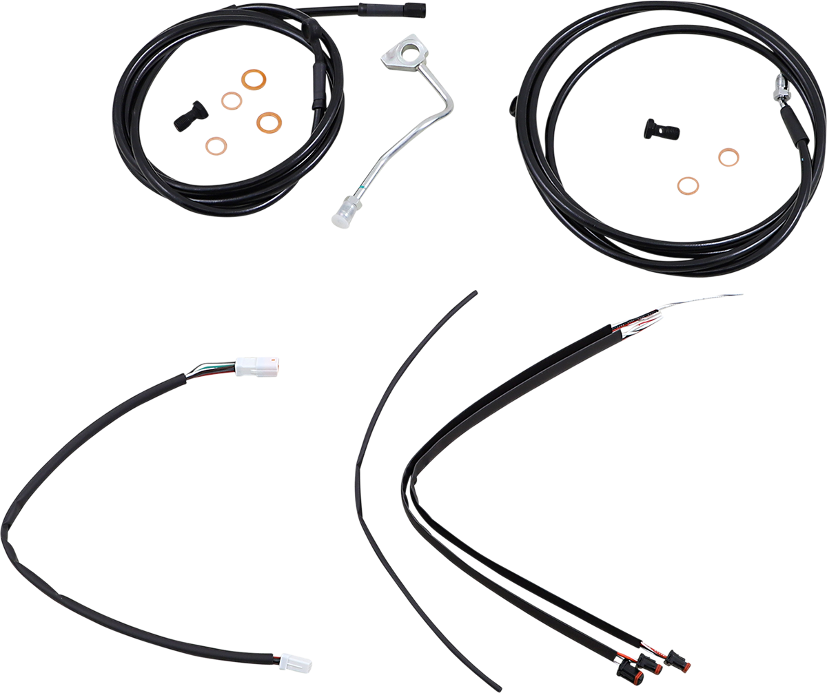 BURLY BRAND Control Kit - 18" Ape Hanger Handlebars - ABS B30-1187