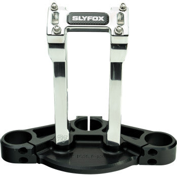 SLYFOX Handlebar Riser Kit - Straight - 1" Clamping - 8" Rise - Raw SF-1001-08-R