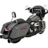 KHROME WERKS 2-into-1-into-2 Dominator-SR Exhaust System - Black - Without End Caps - M8 Touring 200810A-SR