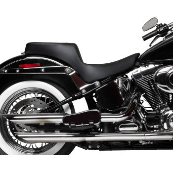 DRAG SPECIALTIES Performance Predator 2-Up Seat - Solar Leather - Smooth - FL '00-'17 0802-1644