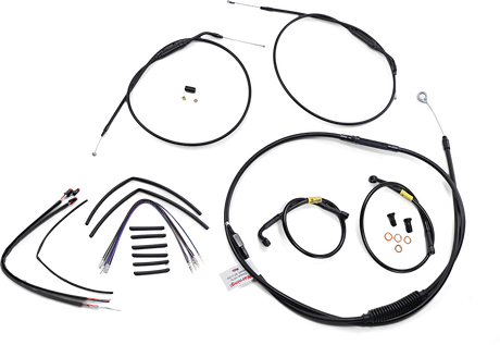 BURLY BRAND Handlebar Cable and Brake Line Kit - 14" Wide Glide Gorilla Handlebars B30-1215