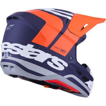 ALPINESTARS SM7 Helmet - Core - Matte Orange/Blue - 2XL 8301826-408-XXL