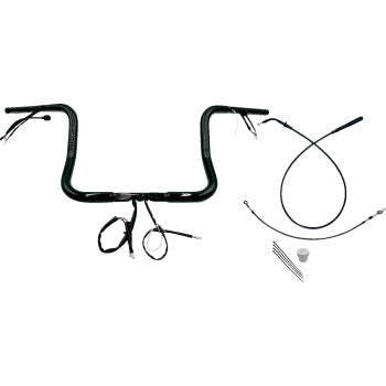 FAT BAGGERS INC. 1-1/4" EZ Install Round Top Handlebar - 12" - Black 939012-B