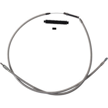 BARNETT High-Efficiency Stainless Steel Clutch Cable for Harley-Davidson - +8" 102-30-10063-8
