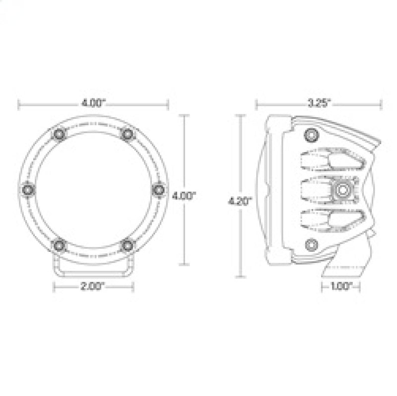 Rigid Industries 360-Series 4in LED SAE J583 Fog Light - White (Pair) 36120