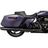 DRAG SPECIALTIES Predator 2-Up Seat - Vinyl - Double Diamond Black Stitch - w/o Backrest - FLTR/FLHX '23-'24 0801-1948