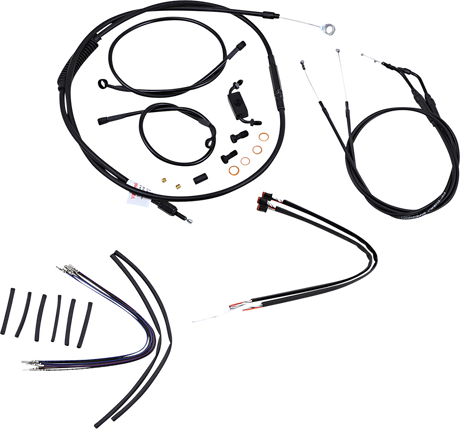 BURLY BRAND Control Kit - 12" Ape Hanger Handlebars - ABS B30-1121