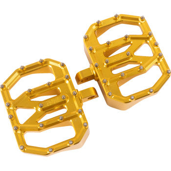 THRASHIN SUPPLY CO. Mini Aggressor Floorboards - Gold - Rear TSC-2031-5-D