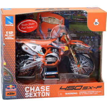 NEW RAY TOYS Red Bull KTM 450 SX-F - Chase Sexton #4 - 1:12 Scale 58473