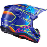 ALPINESTARS SM7 Helmet - Cast - Gloss/Blue/Pink/Yellow Fluo - Small 8302626-7254-S
