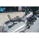 SLYFOX Highnoon Seat - Vinyl - Classic Stitch - Gray Logo - FLH/FLT '23-'24 4704B-SlyFox