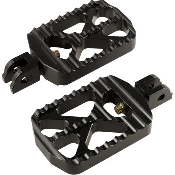 JOKER MACHINE Bear Claw Footpegs - Black - Harley-Davidson 08-646-6B