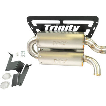 TRINITY RACING  Quiet Slip-On Muffler - Stainless Steel - XP 1000 TR-4195S