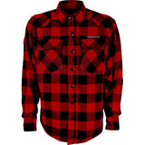 GERBING HEATED CLOTHING 7 V Battery Heated Flannel Shirt - Red/Black - 2XL GER7VFS-RB-XXL