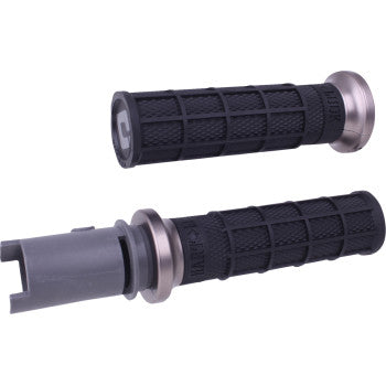 ODI Hart-Luck Signature V-Twin Lock-On™ Grips - CVO - Black/Gunmetal V31HTC-BH-H