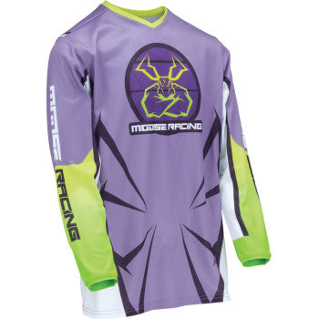 MOOSE RACING Youth Agroid Mesh Jersey - Purple/White - Small 2912-2475