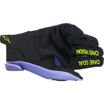 ALPINESTARS Youth Radar Gloves - Purple/Fluo Yellow - XS 3541824-3175-XS