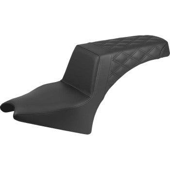 SADDLEMEN Step-Up Seat - Rear Lattice Stitch - Black - Indian Scout '25 I25-33-173