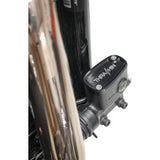 THRASHIN SUPPLY CO. Brake Reservoir Cap - Rear - Black - Twice Cut - '18+ Softail TSC-3177-4