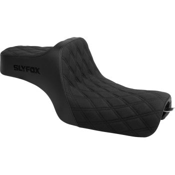 SLYFOX High Noon Seat - Double Diamond - Black Logo - Black Stitch - XL '04-'22 4709C-SlyFox