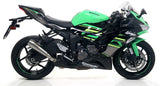 71898PRN Arrow Pro-Race ZX-6R 636 2009-2025 2026  Slip-on Exhaust Nichrome Dark with Steel End Cap