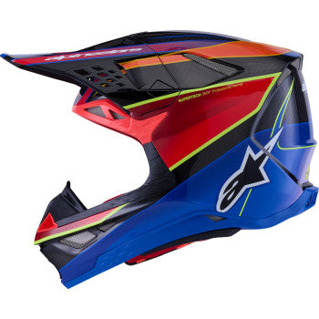 ALPINESTARS Supertech M10 Helmet - MIPS® - Era - Gloss Blue/Red/Yellow Fluo - 2XL 8301223-7356-XXL
