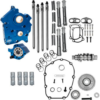 S&S CYCLE Cam Chest Kit - 496 Gear Drive Cam - Water Cooled - Chrome Pushtubes - M8 310-1386