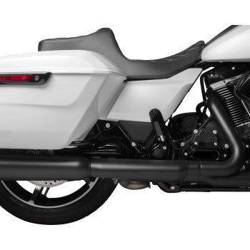 DRAG SPECIALTIES Predator III Seat - Double Diamond - Silver Stitched - FLT/FLH '23-'24 0801-1919