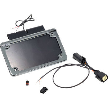 NAMZ Saddlebag Tag Holder w/ Illuminated License Plate Frame - '14 FLHT NIBTH-C03