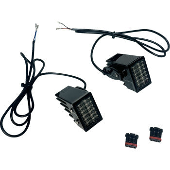 CUSTOM DYNAMICS Rear Strut Mount LED Turn Signals - Black with Smoke Lens CD-RTS-18ST-B