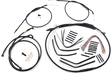 BURLY BRAND Cable Kit - Jail Bar - 12" Handlebars - Black Vinyl B30-1190