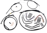 BURLY BRAND Cable Kit - Jail Bar - 12" Handlebars - Black Vinyl B30-1190