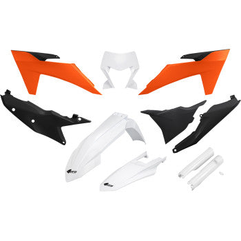 UFO Body Kit - Black/Orange/White - EXC/EXC-F '24-'25 KTKIT530F@444