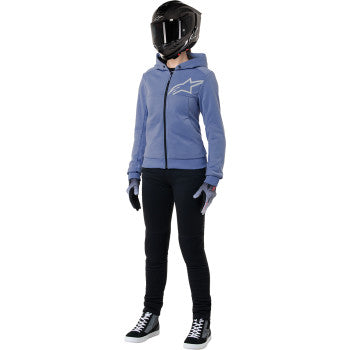 ALPINESTARS Stella Chrome v2 Sport Hoodie - Blue Violet/White - Large 4210225-7185-L