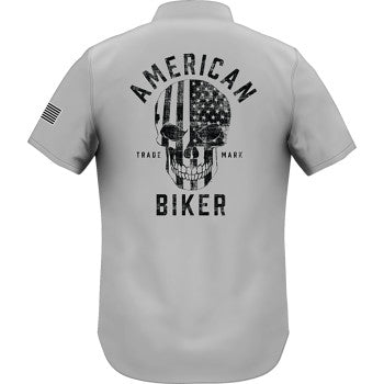 American Biker Biker Sam Lightweight Shirt - Gray/Black - XL ABBSAM11ST74GYXR
