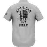 American Biker Biker Sam Lightweight Shirt - Gray/Black - XL ABBSAM11ST74GYXR