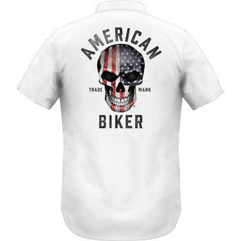 American Biker Biker Sam Lightweight Shirt - Red/White/Blue - XL ABBRWBSAM13ST74WHXR