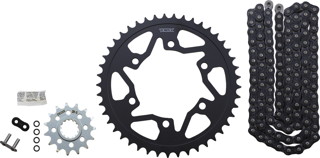 VORTEX Chain and Sprocket Kit - HFRS - Black - Yamaha FZ/MT-10 CK6457