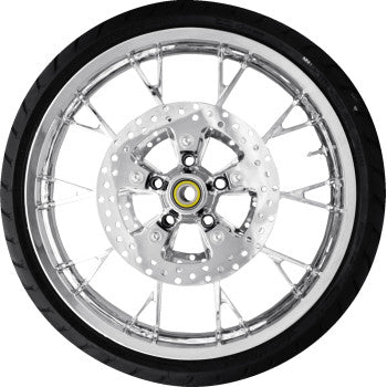 COASTAL MOTO Marlin Front Wheel - Chrome (21") | Rotors (11.8") | Dunlop AE2 Tire (130/60B21) PKG2-MAR213CH-ABST